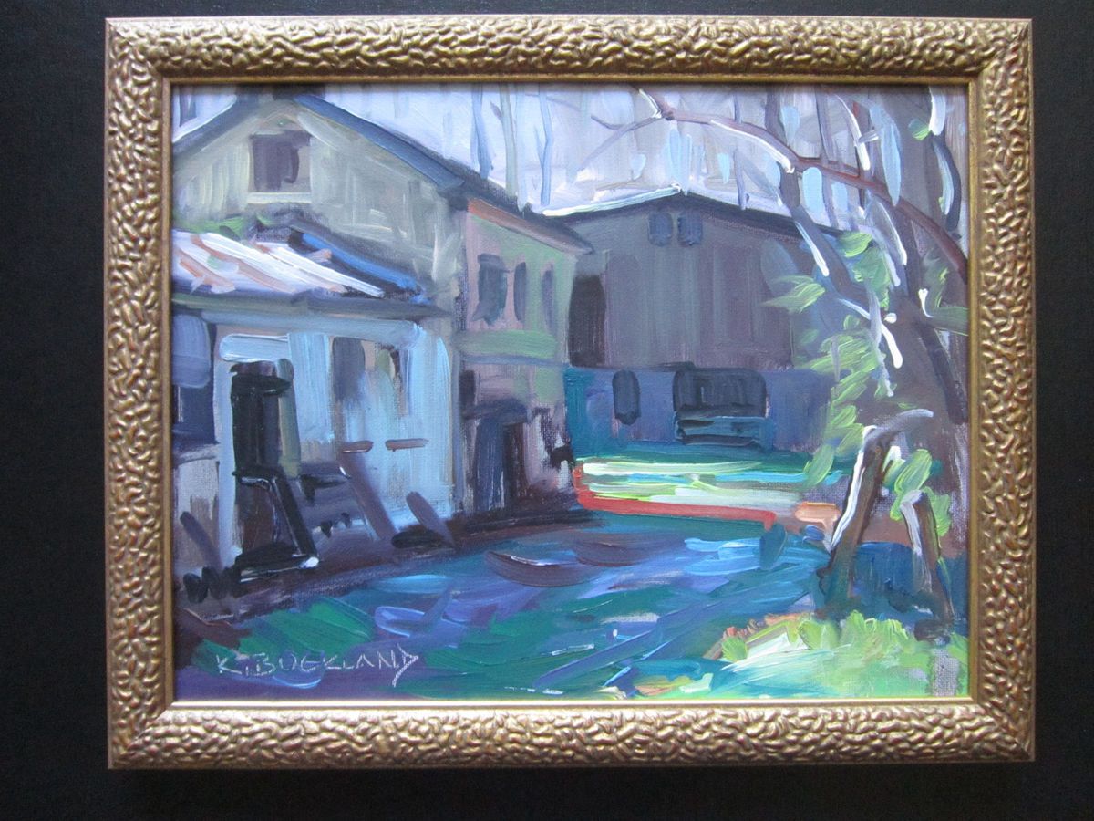 KYLE BUCKLAND AMERICAN IMPRESSIONISM PAINTING PLEIN AIR LANDSCAPE BARN 