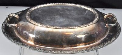 Oneida Brookline Silver Plate Covered Casserole Server