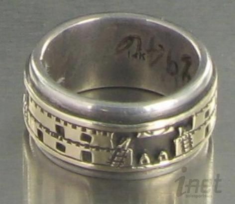 Bruce Morgan 925 Sterling 14k Gold Navajo Pueblo Storyteller Ring SZ6 