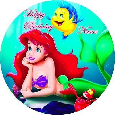 ARIEL & FRIENDS Edible Cake Image Topper Decoration Baking Supplies 