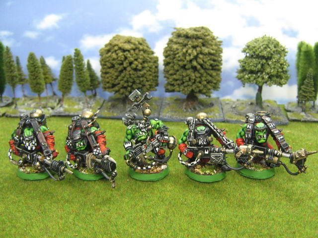 25mm Warhammer DPS painted Ork Burna Boyz OK008