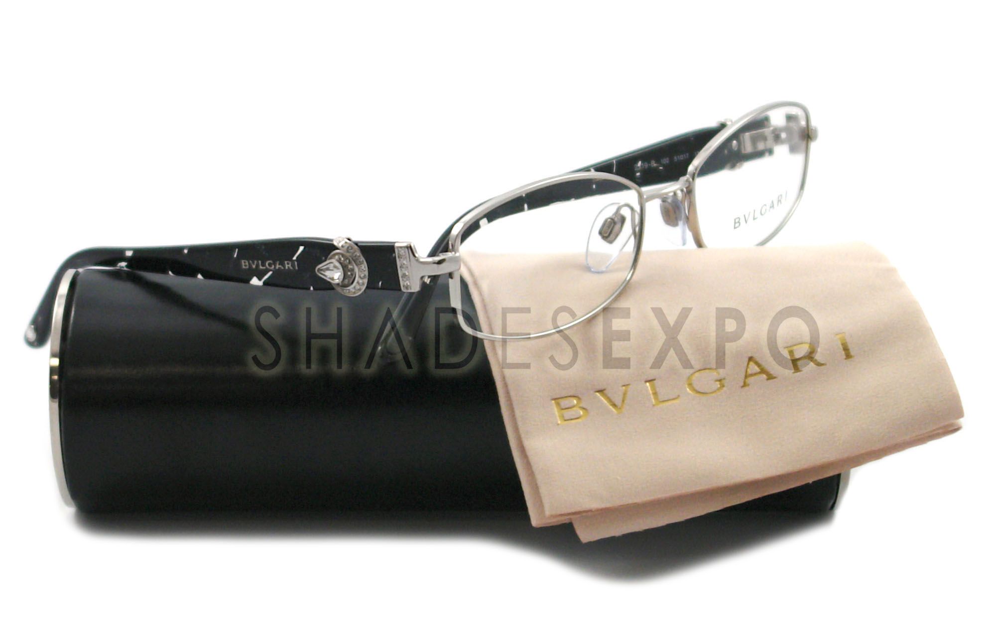 New Bvlgari Eyeglasses BV 2119B Black 102 BV2119B 51mm Auth