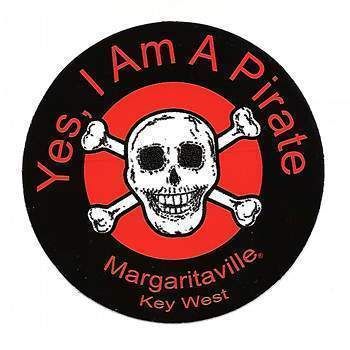 Jimmy Buffett Margaritaville Yes I Am A Pirate Decal