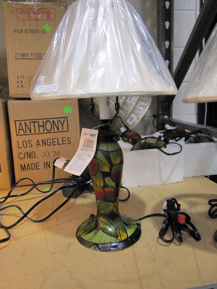 Anthony California Inc 17 Tiffany Apple Design Table Lamp and Shade 