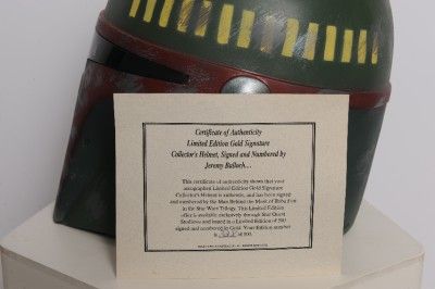 Boba Fett Helmet Jeremy Bulloch Autographed 328 of 500