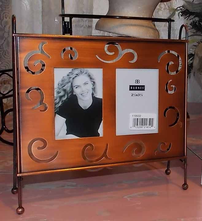 Burnes Picture Frame 2 1 2 x 3 1 2 Photos Copper Ceylon Swirls New in 