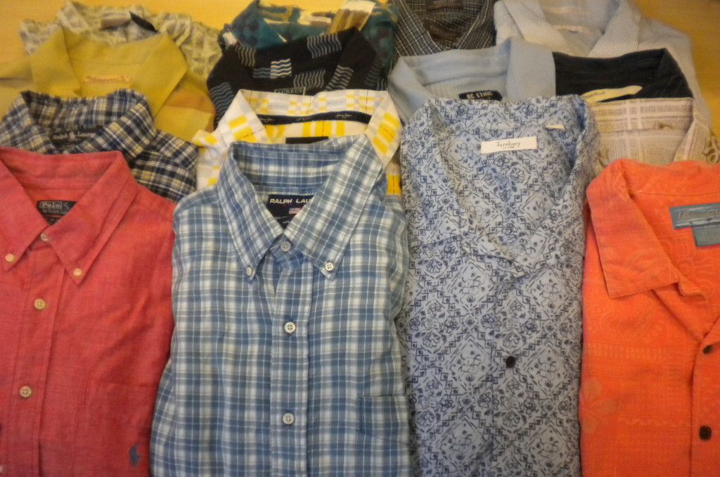 Burma Bibas Polo R Lauren Sean John etc Lot 15 Men B F s s XL Shirts 