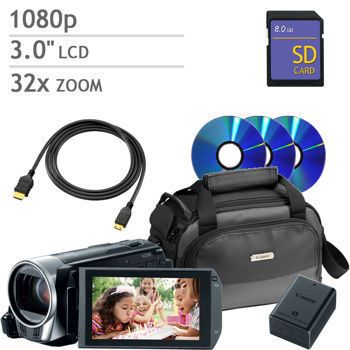 New Canon VIXIA HF R300 Camcorder Black Bundle