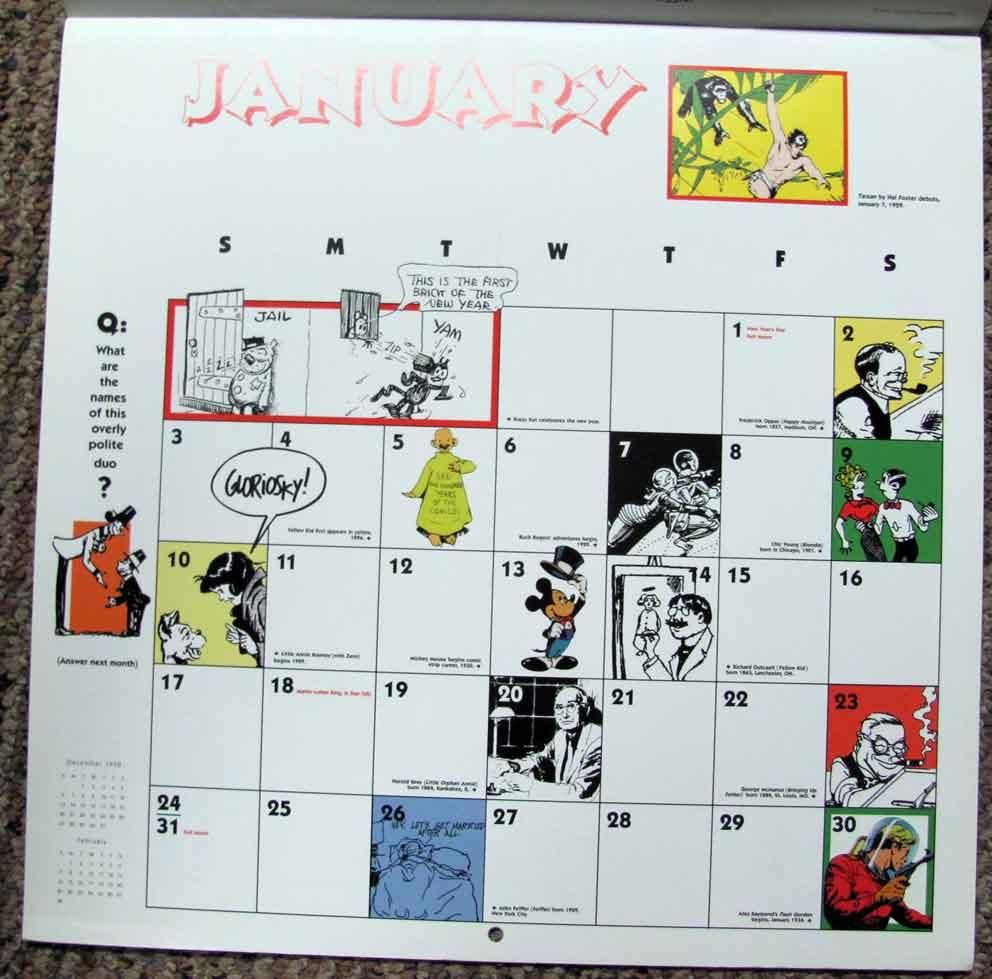 Vintage 100 Years of American Comics Calendars 1997 1999