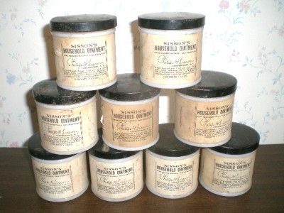 Vtg Sissons Household Ointment Canandaigua NY Full Jar