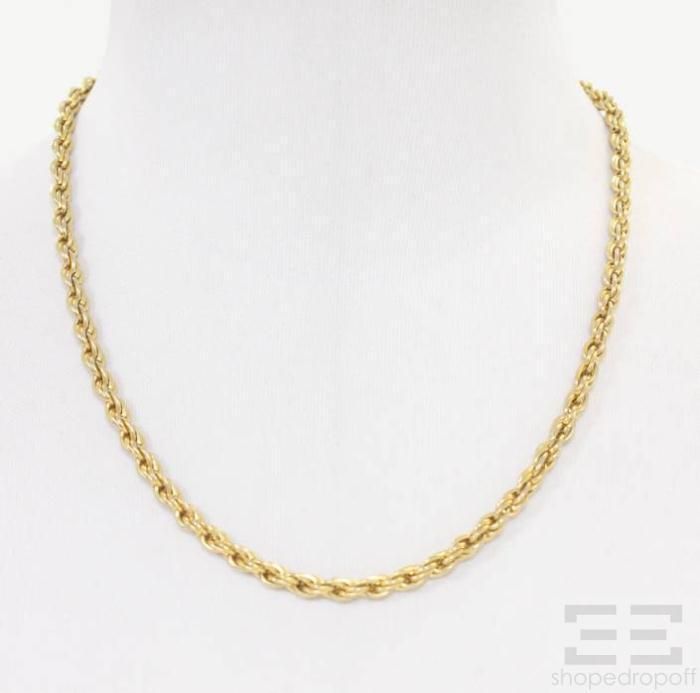 VINTAGE14K Yellow Gold Rope Necklace 20 5 Grams
