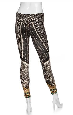 New RRP $240 Camilla Franks Swarovski Crystal Stretch Leggings OSFM 