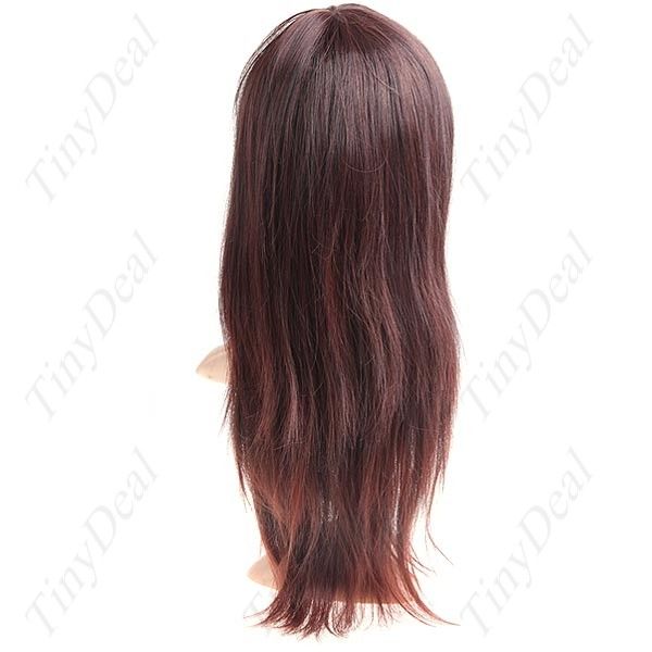 Capless Long Synthetic Straight Wig Fake Hair HHP 15192