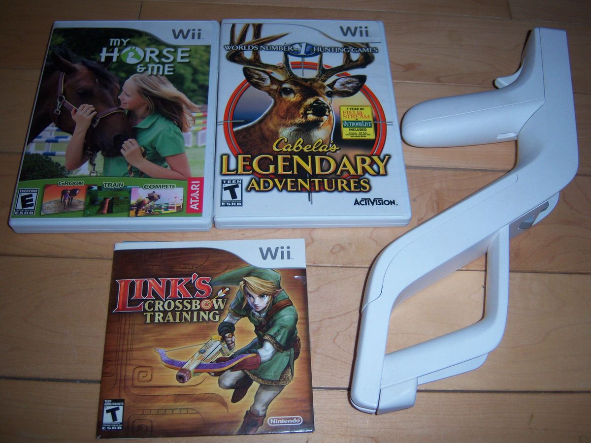  Nintendo Wii Lot 3 Games and Gun