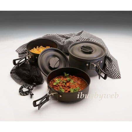 Texsport 13412 The Scouter Camping Cookware Set Pot Pan