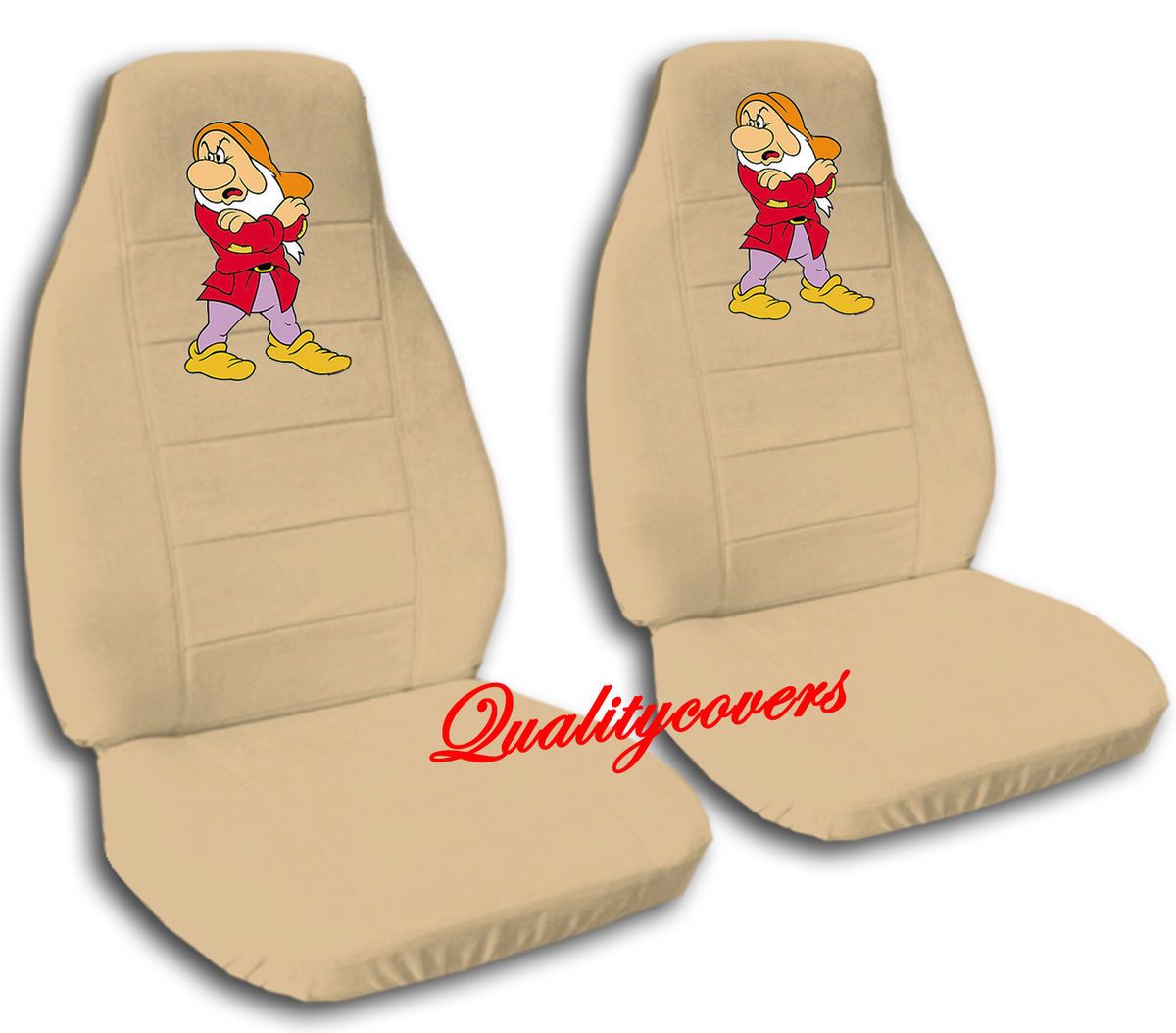 Cute Grumpy Car Seat Covers Tan Soft Smooth