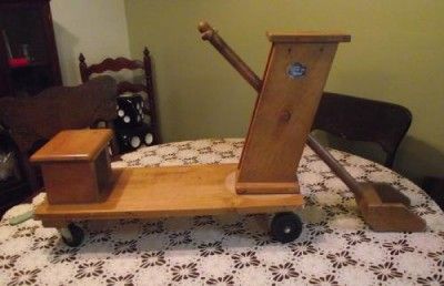 Vintage Community Rifton NY Wooden Ride on Back Hoe