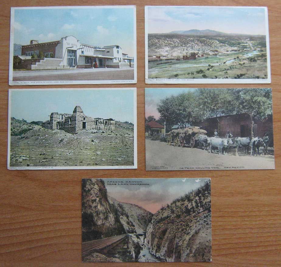   lot Lamy NM New Mexico APACHE CANYON Ortiz HOTEL lot 5 vtg Postcards