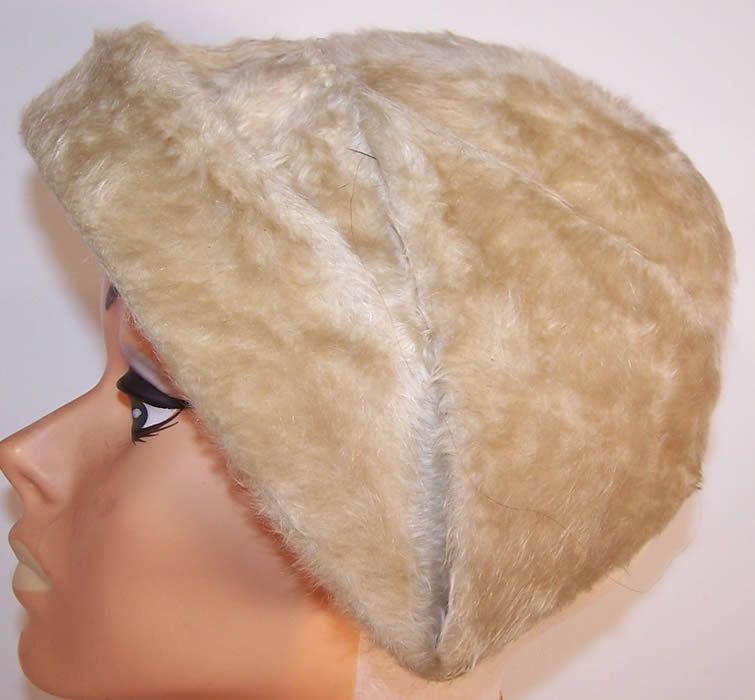 Vintage Original Caspar Davis Model Tan Wool Felt Fur Cap Hat