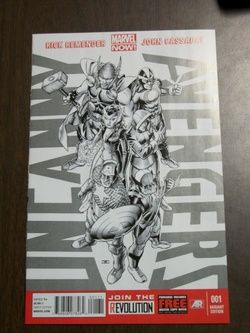 Marvel Now UNCANNY AVENGERS #1 Cassaday 1300 Sketch Variant
