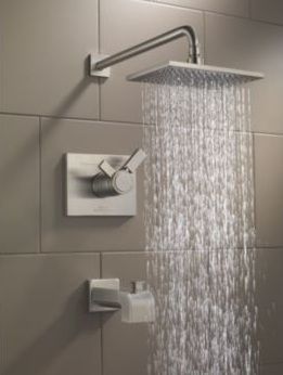   up with the touch of a finger thermostatic control raincan showerhead