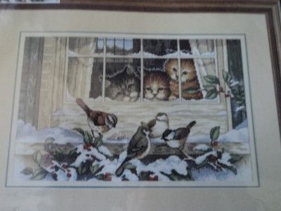 Dimensions Counted Cross Stitch Kit Three Bird Watchers Cats Birds 