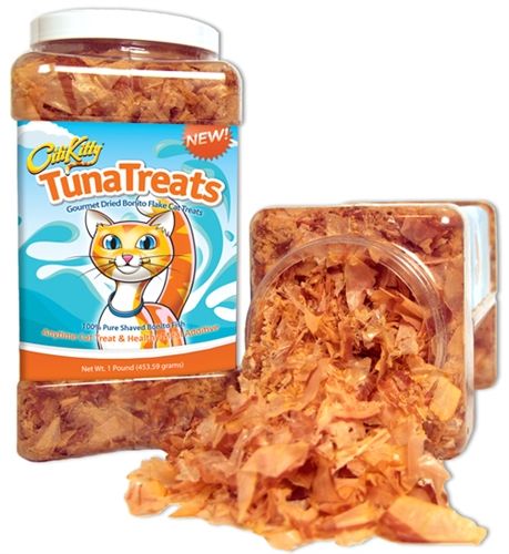   JUMBO JUG**   1 POUND of TunaTreats Bonito Flakes   Cats Love Them