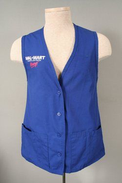  Royal Blue Employee Uniform Vest Smock Small S