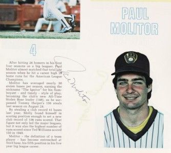 1983 1982 Milwaukee Brewers 25 Signed Team Yearbook Molitor Fingers 