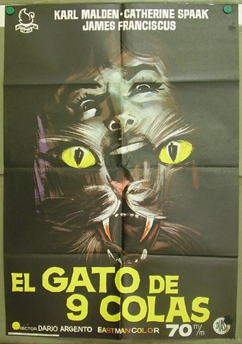 CQ50 Cat ONine Tails Dario Argento Great Orig 1sh Spa