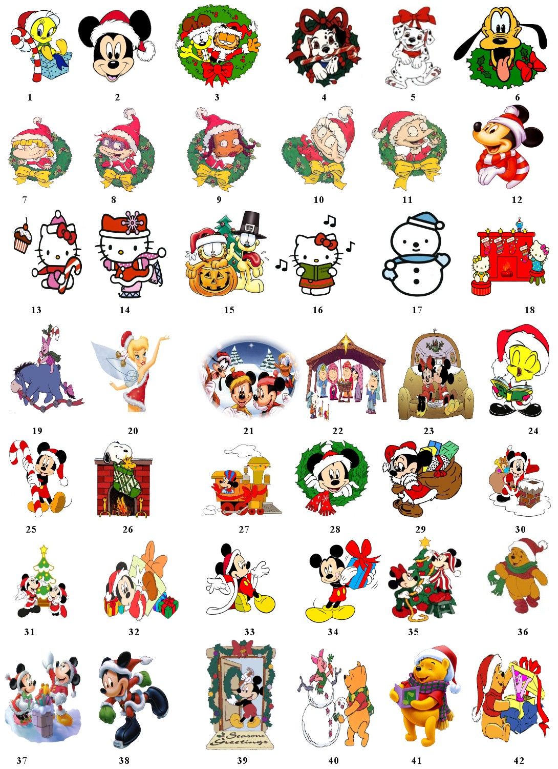 Cartoon Pooh Christmas Return Address Labels Gift Favor Tags Buy 3 Get 