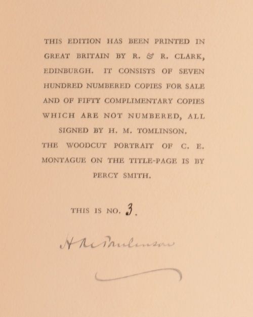 1930 Writers Notes on His Trade by Montague and Tomlinson Signed 