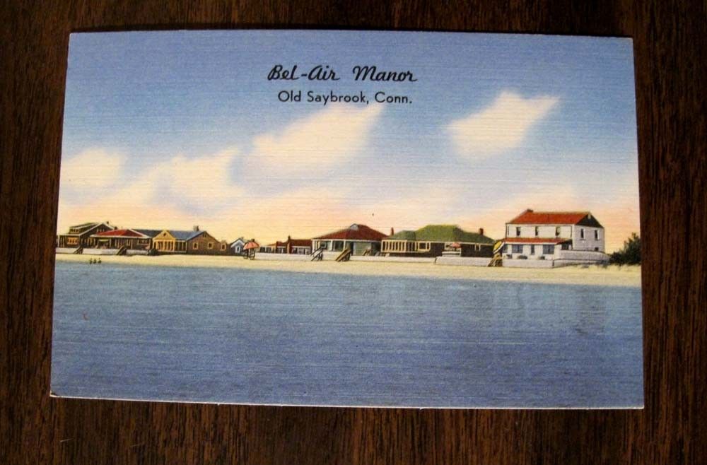 Linen Postcards Chalker Beach Old Saybrook Ct Conn