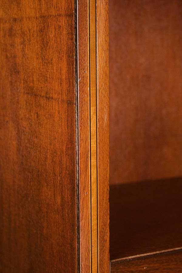 English Antique Style Georgian Mahogany Single Open Bookcase