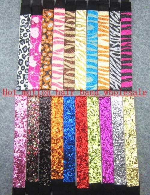 Mix 20pcs Glittery Headband Glitter Stretch Sparkly Softball Sports 