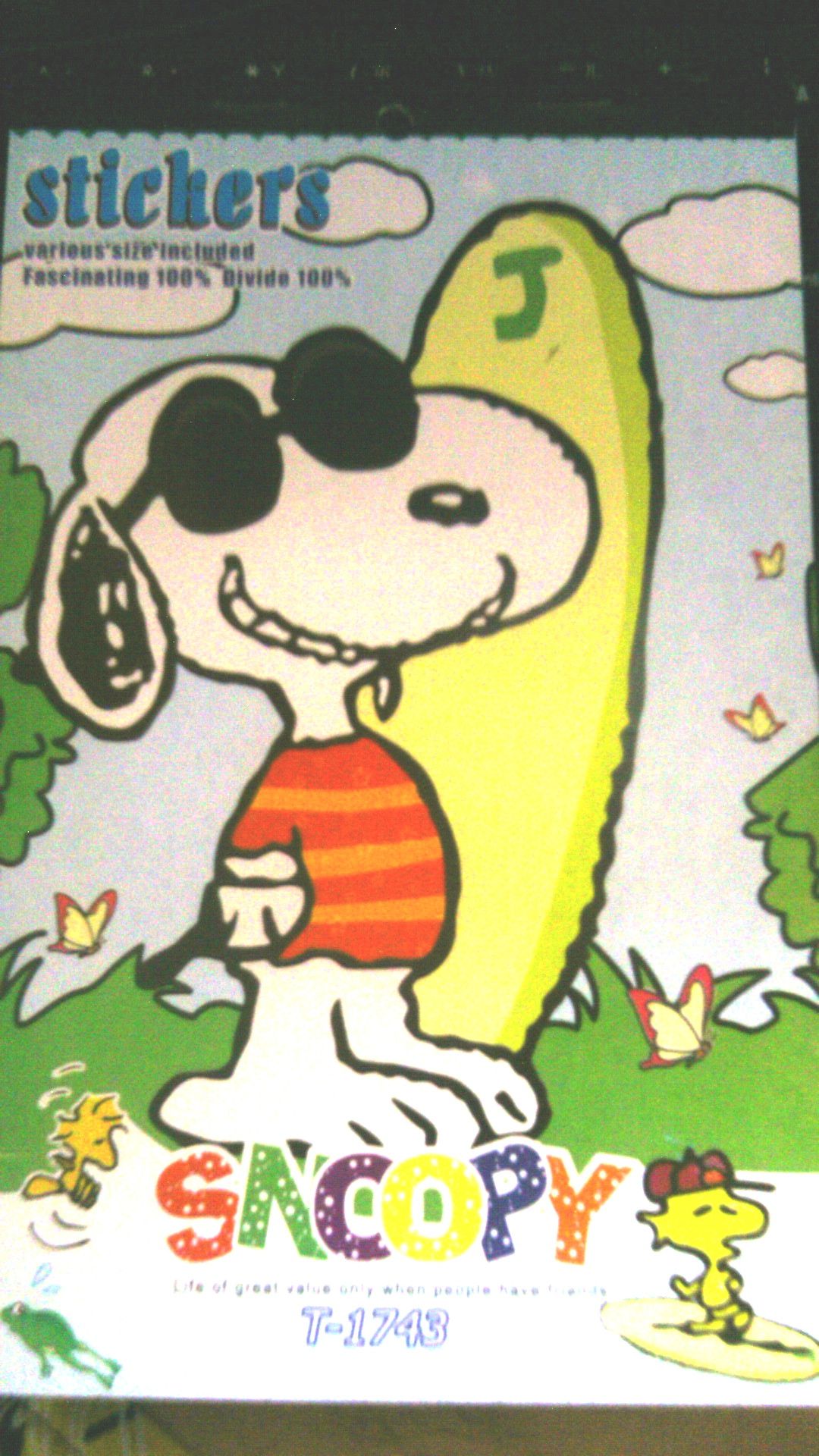   Present Snoopy and Charlie Brown Five Pages 200 Stickers