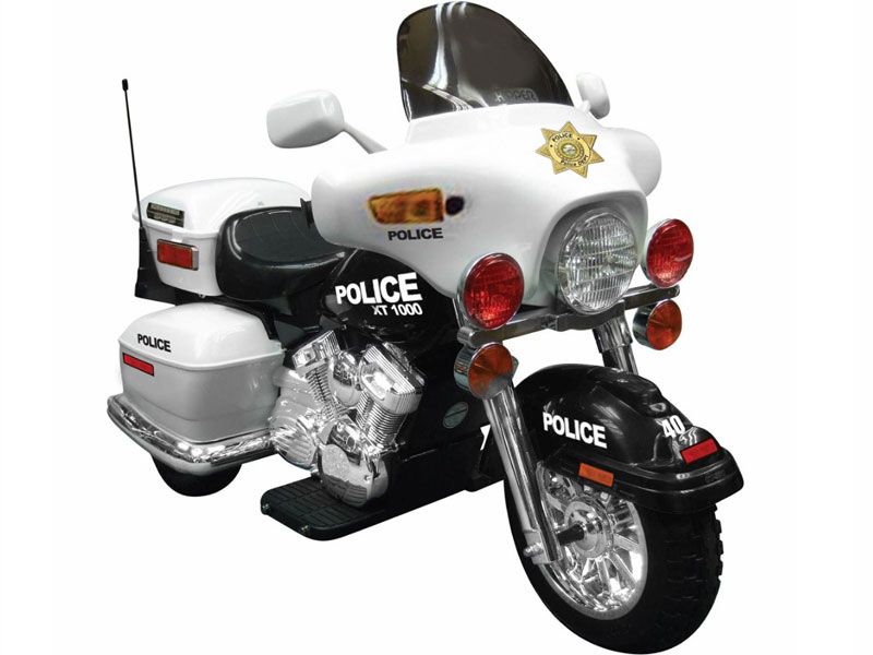   BATTERY POWERED CHILDRENS RIDE ON POLICE PATROL MOTORCYCLE BIKE TOY