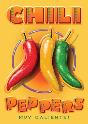 Chili Pepper Muy Oaliente Home Decor Kitchen Tin Sign