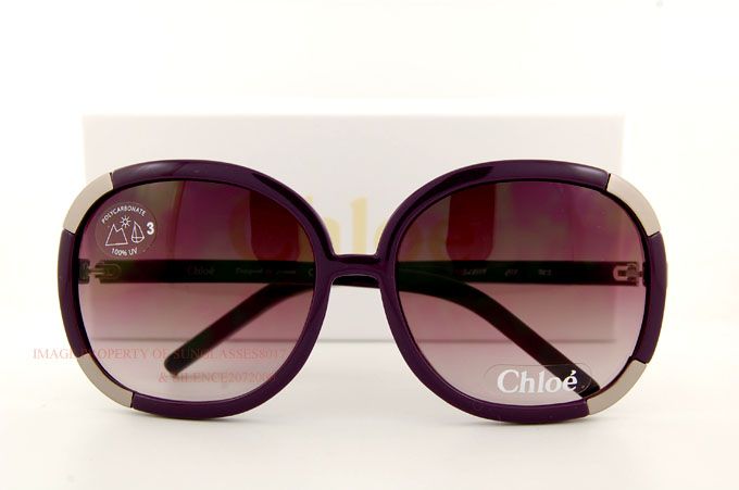 Brand New Chloe Sunglasses CL 2119 CL2119 Color C15 Plum 100 Authentic 