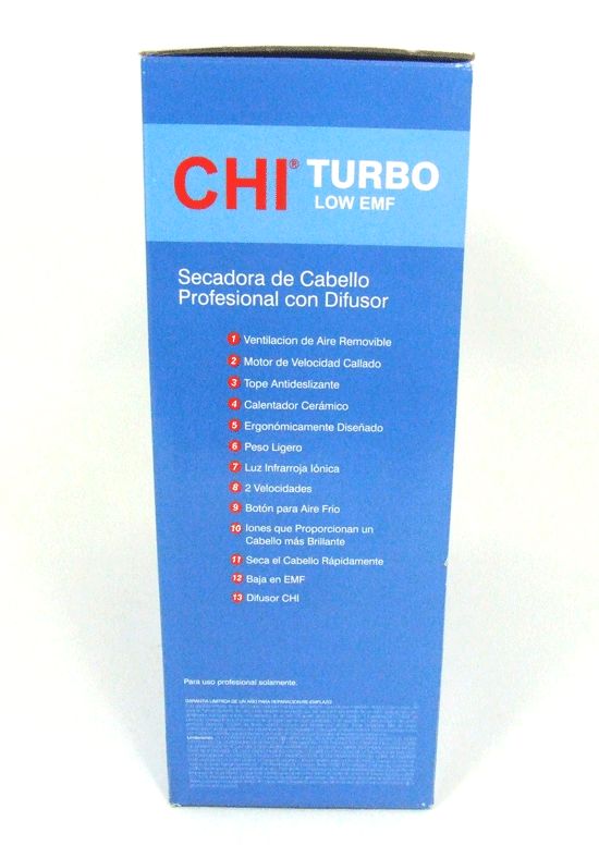 Chi Turbo Low EMF GF1541 Professional Hair Dryer Ceramic Anion 