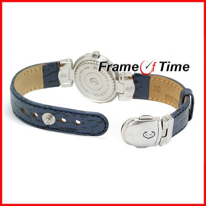 Philippe Charriol Ladies Steel Blue Leather Cable Watch