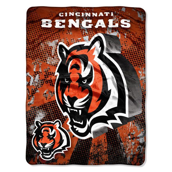 cincinnati bengals 46x60 micro raschel throw