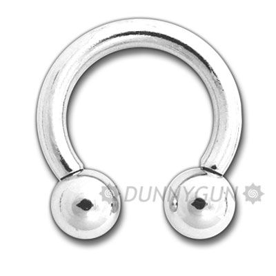 10G 1/2 Circular Horseshoe Gauged Barbells 10 gauge dunnygun piercing