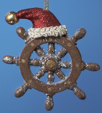 CLEARANCE Classic Ship Steering Wheel Helm Christmas Ornament
