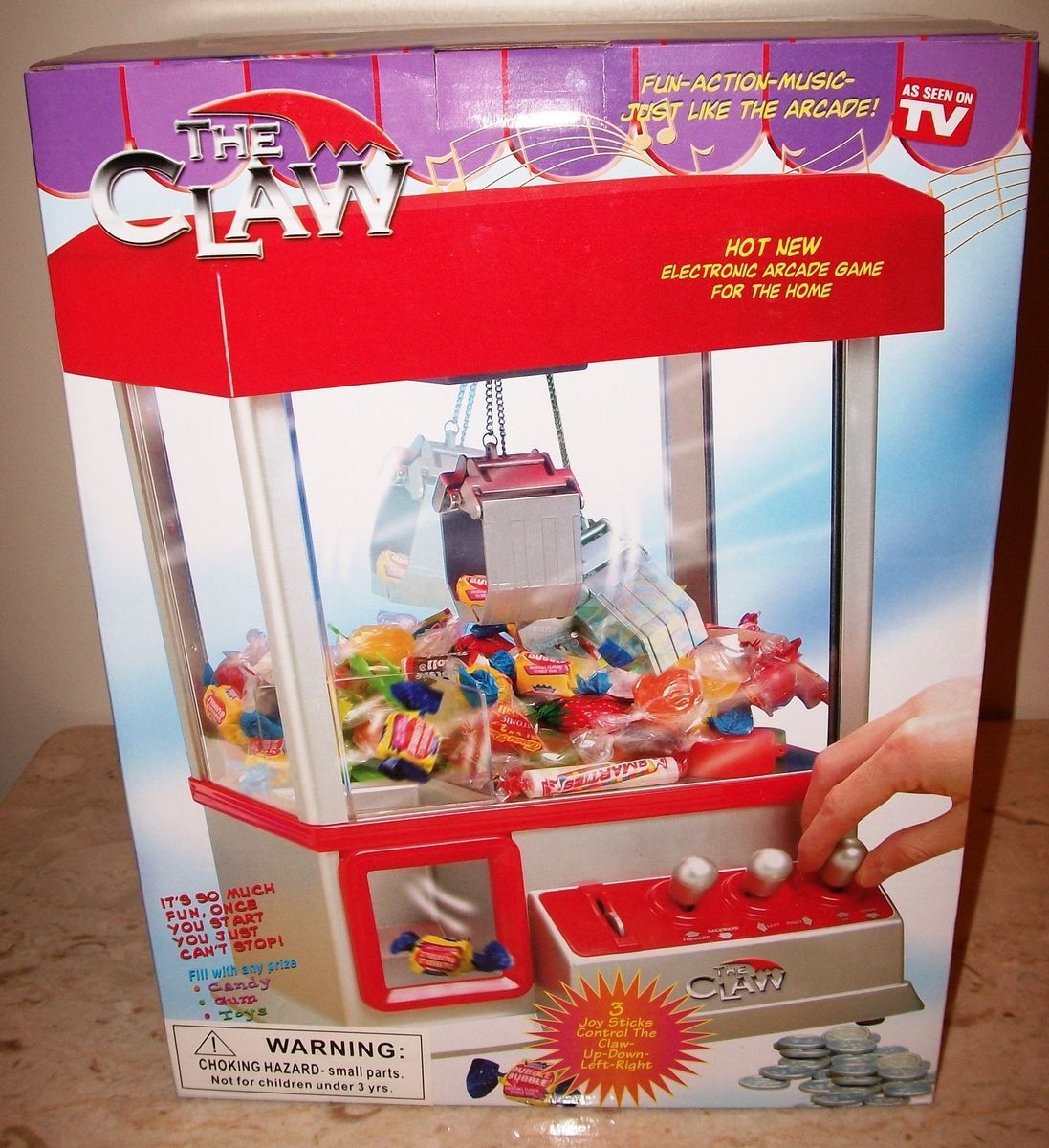 NEW IN BOX THE CLAW TOY CANDY GRABBER CRANE ARCADE MACHINE GAME on PopScreen