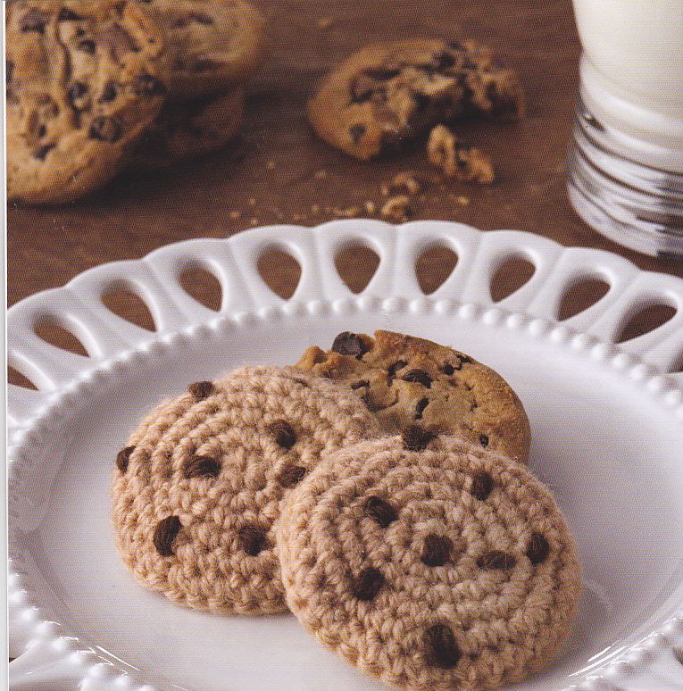 Crochet Pattern Chocolate Chip Cookie Kids Toy Food