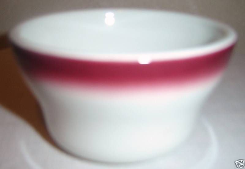 McNicol China Ramekin w Red Band Clarksburg w VA