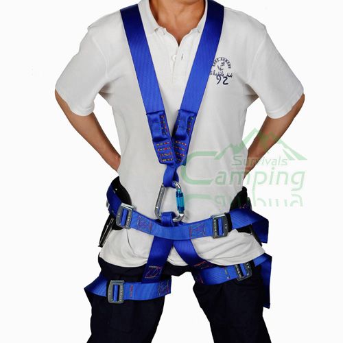 outdoor climbing safety harnesses set blue 300lb