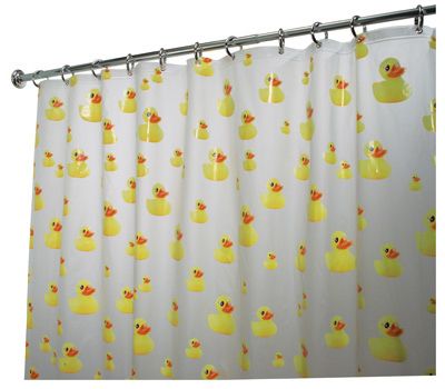 InterDesign 72 x 72 Clear Ducks Shower Curtain 100 Eva