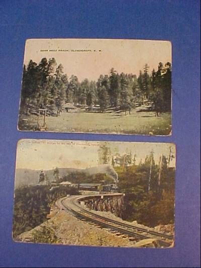 Early 1900s Cloudcroft NM DEER HEAD RANCH Famous S BRIDGE TRAIN New